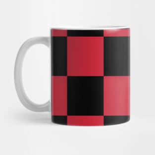 Black and red checkerboard Mug